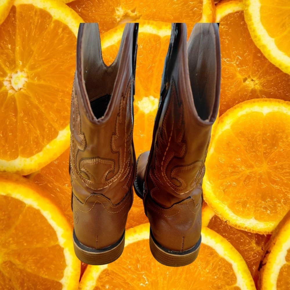 Roper Little Kids Brown Cowboy Western Boots Square Toe 09-018-1900-1701 Size 2 - Picture 5 of 8